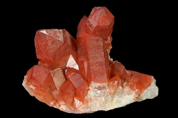 Natural, Red Quartz Crystal Cluster - Morocco #135681